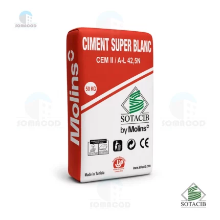 Ciment Blanc CEM II 42.5 N en Tunisie | Somacod