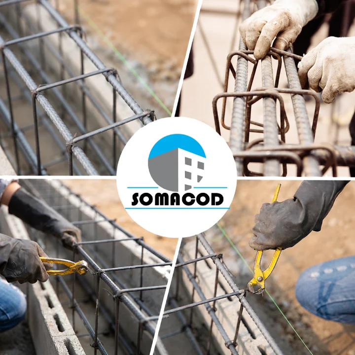Étriers en acier pour béton armé Ø5,5 mm et Ø6 mm | Somacod Tunisie