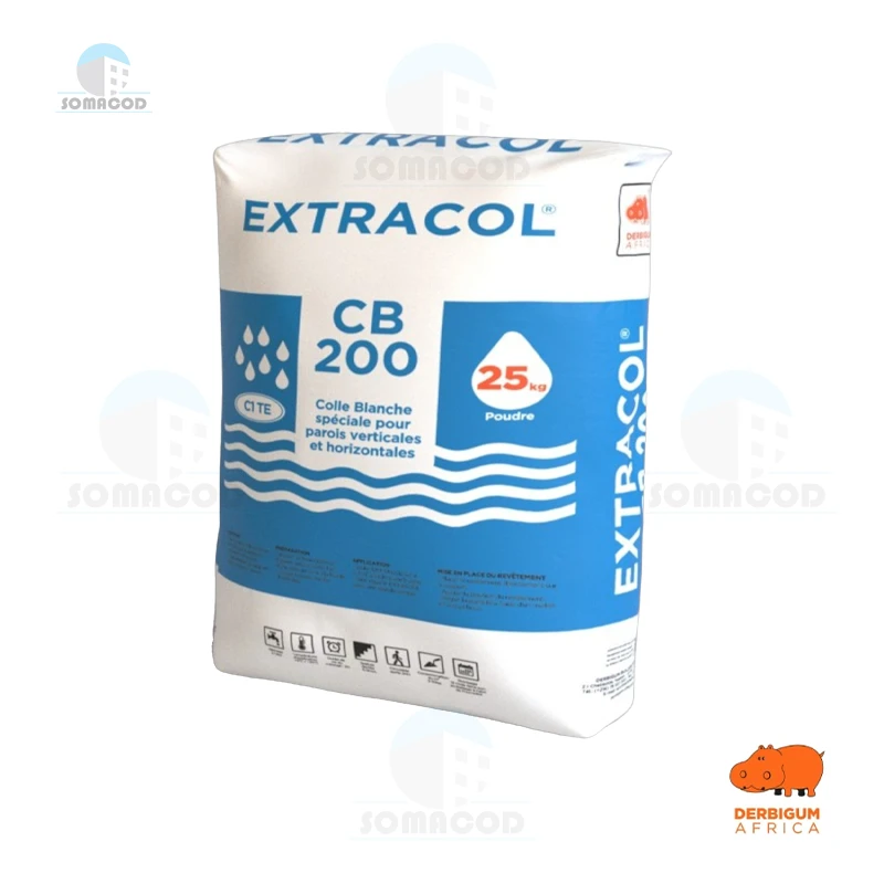 Extracol CB 200 DERBIGUM – Mortier-colle blanc C1TE | Somacod Tunisie